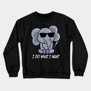 Whisker Whispers Elephant Chronicles, Stylish Tee Extravaganza Crewneck Sweatshirt